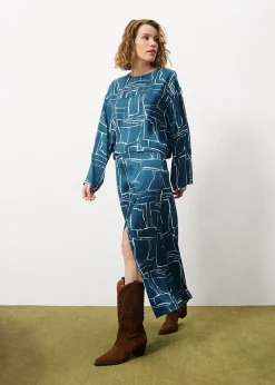 AZENOR Blue Skirt
