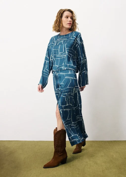 AZENOR Blue Skirt