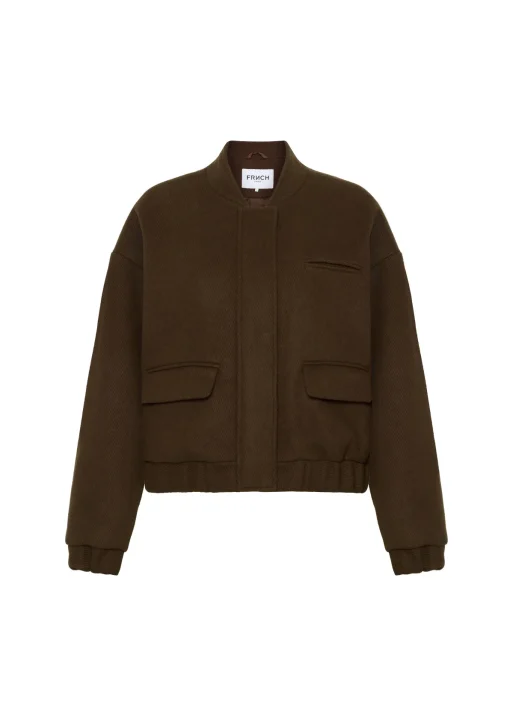 CARREN Brown Bomber Jacket