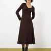 MAEE Brown Dress